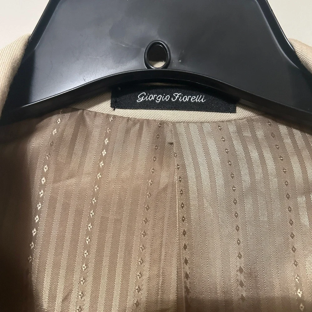 Giorgio Fiorelli 2-Piece Suit Blazer 49 Tan Two-Button 40X24 Trousers Flat Front